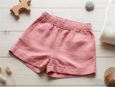 Kids ONLY coral paradise linen blend shorts