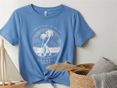 Kids ONLY azure blue/coastal knot top
