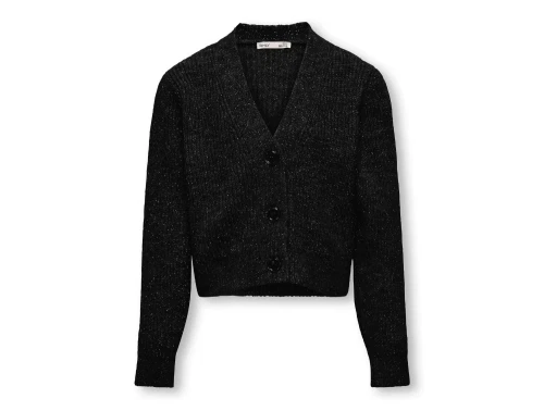Kids ONLY black glitter strikcardigan