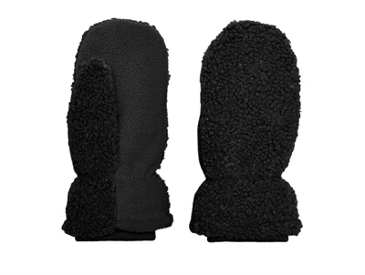 KIDS ONLY vanter i sort teddy med blød struktur