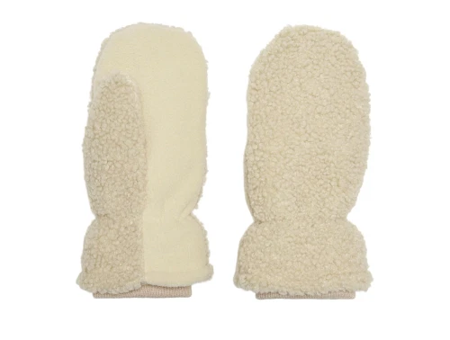 KIDS ONLY vanter i beige teddy med blød struktur