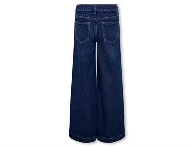 Kids ONLY flared jeans i dark blue denim bagfra