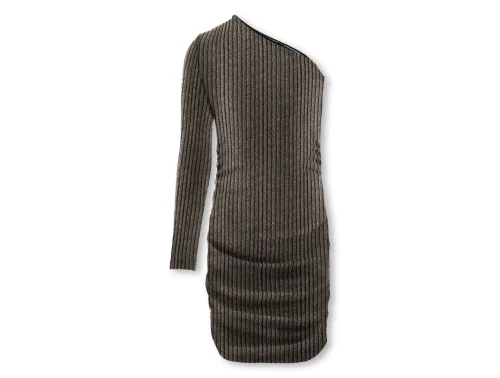 KIDS ONLY kjole black lurex med én skulder til piger