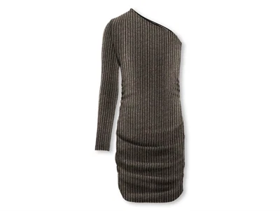 KIDS ONLY kjole black lurex med én skulder til piger