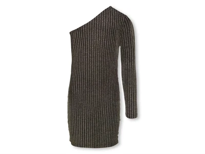 KIDS ONLY kjole black lurex med én skulder til piger bagfra
