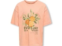 Kids ONLY t-shirt salmon med friskt print