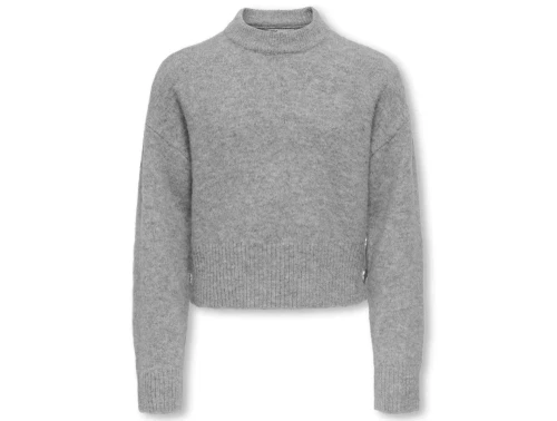 KIDS ONLY grå striktrøje med høj hals foran