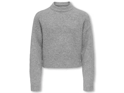 KIDS ONLY grå striktrøje med høj hals foran