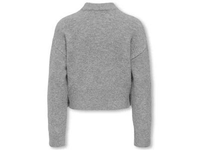 KIDS ONLY grå striktrøje med høj hals bagpå