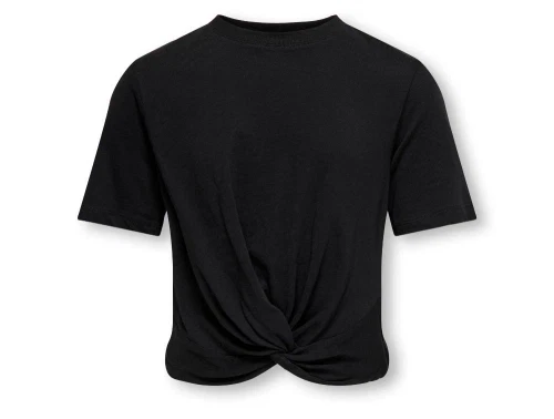 sort t-shirt fra kids only med twistdetalje foran og korte ærmer