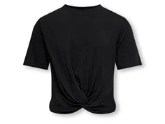 sort t-shirt fra kids only med twistdetalje foran og korte ærmer