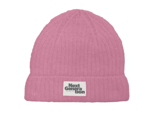 KIDS ONLY lyserød beanie med ribstruktur
