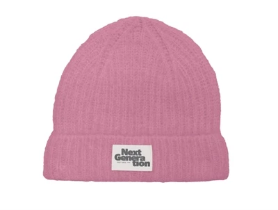 KIDS ONLY lyserød beanie med ribstruktur