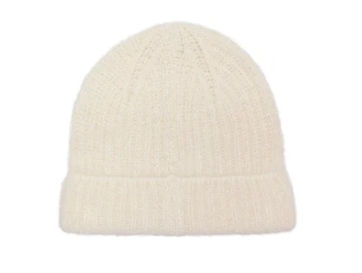 KIDS ONLY beanie i råhvid nuance med ribstruktur