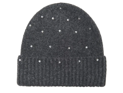 Kids Only hue dark grey melange med sten