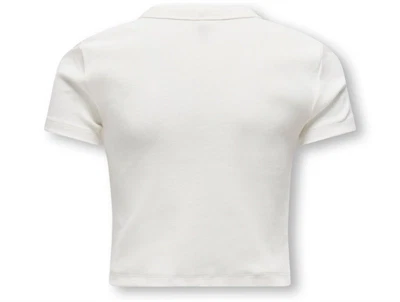 Kids Only t-shirt i råhvid ribkvalitet