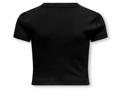 Kids Only t-shirt sort i rib