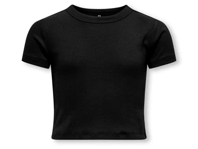 Kids Only t-shirt sort i rib