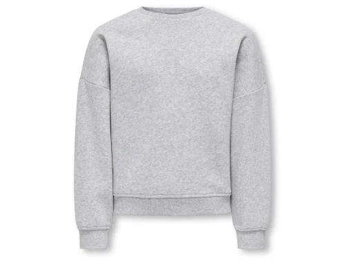 Kids ONLY sweatshirt i light grey melange forfra