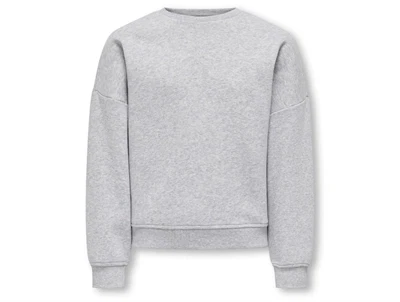 Kids ONLY sweatshirt i light grey melange forfra
