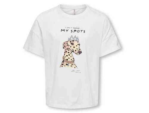 Kids Only t-shirt cloud dancer med dalmatiner print