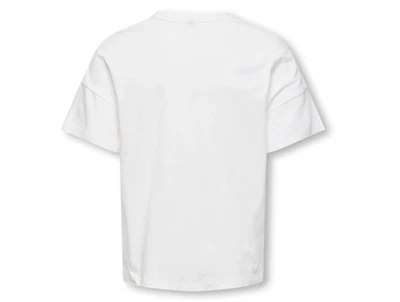Kids Only t-shirt cloud dancer med leopard print
