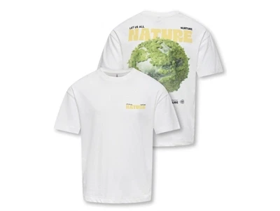 Kids Only t-shirt cloud dancer med nature print