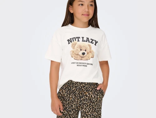 Kids Only t-shirt cloud dancer med bamseprint
