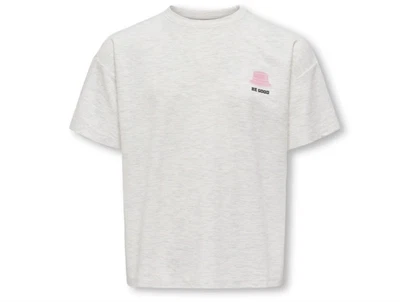 Kids Only t-shirt light grey melange collage