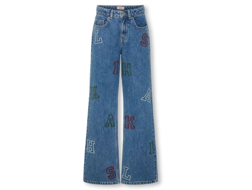 Kids Only jeans medium blue denim med bogstavprint