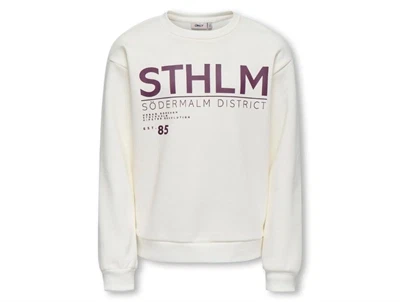 Kids Only sweatshirt egret sthlm med frontprint
