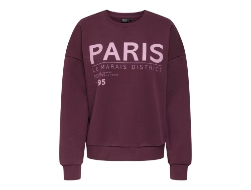 Kids Only sweatshirt mauve wine paris print