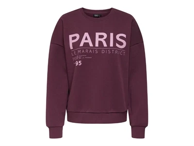 Kids Only sweatshirt mauve wine paris print