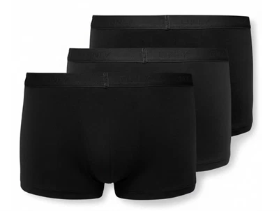 Kids ONLY hipsters sorte med logoelastik (3-pak)