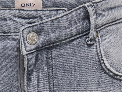 Detaljebillede af KIDS ONLY jeans medium grey med brede ben til piger