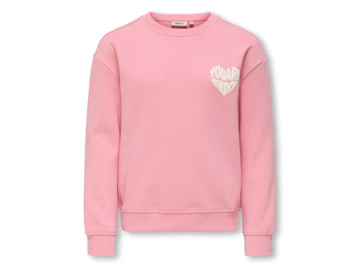 Kids Only sweatshirt sea pink fierce med hjerteprint