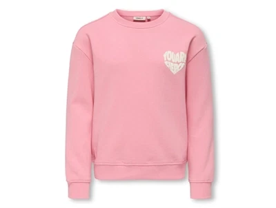 Kids Only sweatshirt sea pink fierce med hjerteprint