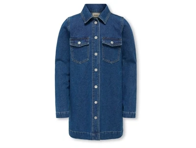 KIDS ONLY denimkjole medium blue med brystlommer til piger
