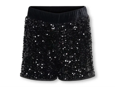KIDS ONLY shorts black med pailletter til piger