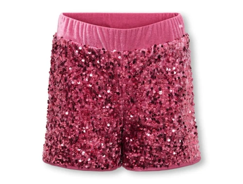 KIDS ONLY shorts rose wine med pailletter til piger