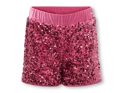 KIDS ONLY shorts rose wine med pailletter til piger