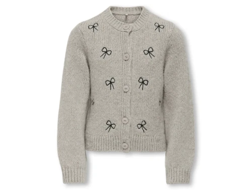 KIDS ONLY cardigan pumice stone med sløjfedetaljer til piger