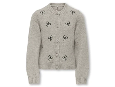 KIDS ONLY cardigan pumice stone med sløjfedetaljer til piger