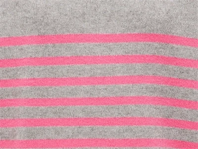 Detaljebillede af KIDS ONLY striktrøje grey melange med pink striber til piger