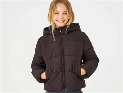 Kids Only puffer jakke chocolate torte med hætte