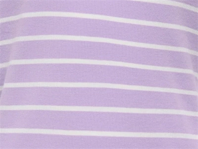 Kids ONLY kjole i lilla med striber closeup af ribstruktur