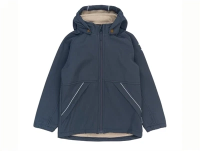 Mikk-line softshell jakke blue nights med fleecefoer