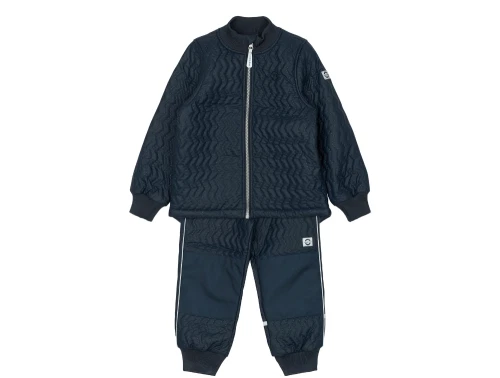 Mikk-Line termojakke blue nights set forfra med lynlås