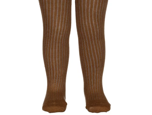 MarMar strømpebukser i earth med ribstruktur båret