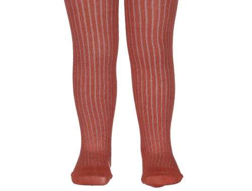 MarMar strømpebukser i gooseberry rose med ribstruktur båret